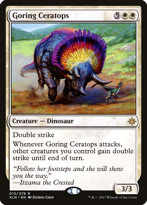 Ixalan - 13 - Goring Ceratops - Rare - W - Non-foil