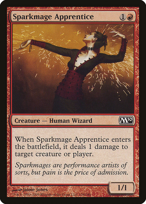 Magic 2010 - 158 - Sparkmage Apprentice - Common - R - Non-foil