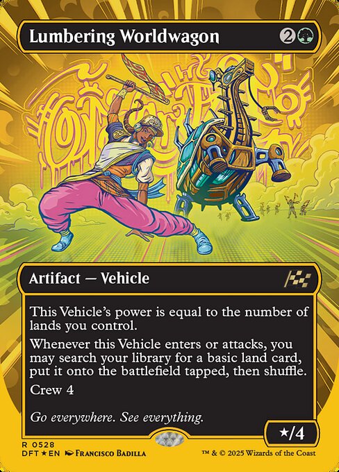 Aetherdrift - 528 - Lumbering Worldwagon - Rare - G - Foil