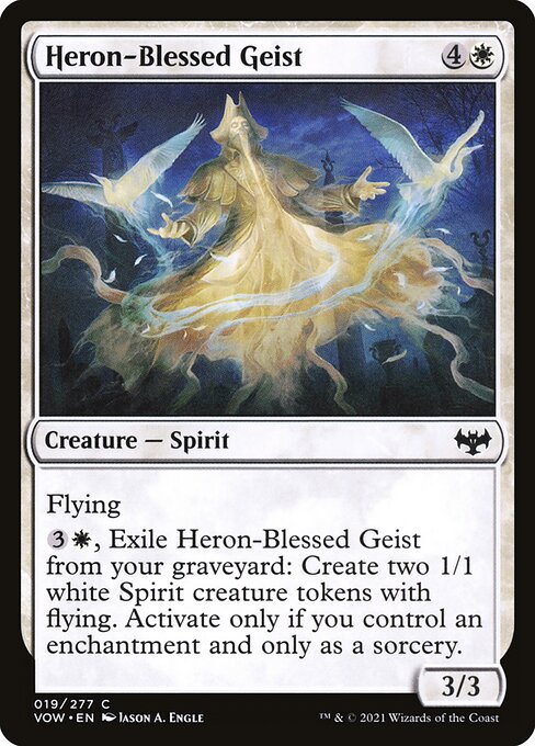 Innistrad: Crimson Vow - 19 - Heron-Blessed Geist - Common - W - Non-foil