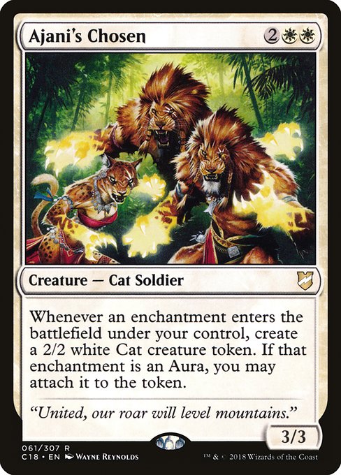 Commander 2018 - 61 - Ajani's Chosen - Rare - W - Non-foil