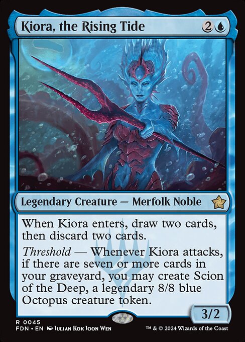 Foundations - 45 - Kiora, the Rising Tide - Rare - U - Non-foil