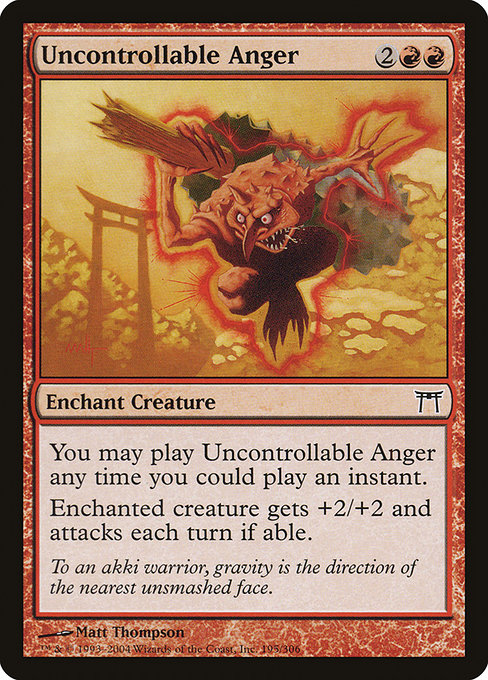 Champions of Kamigawa - 195 - Uncontrollable Anger - Common - R - Non-foil