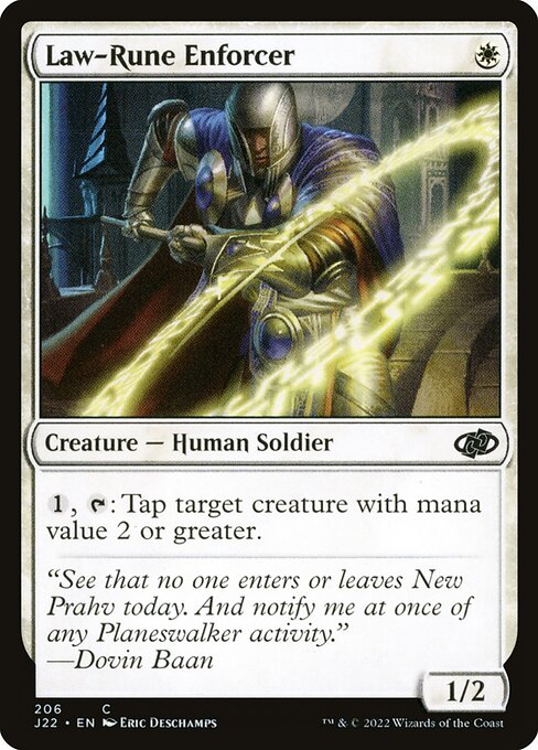 Jumpstart 2022 - 206 - Law-Rune Enforcer - Common - W - Non-foil