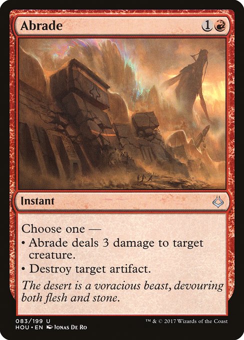 Hour of Devastation - 83 - Abrade - Uncommon - R - Non-foil - Promo