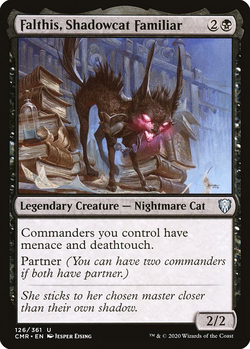 Commander Legends - 126 - Falthis, Shadowcat Familiar - Uncommon - B - Non-foil