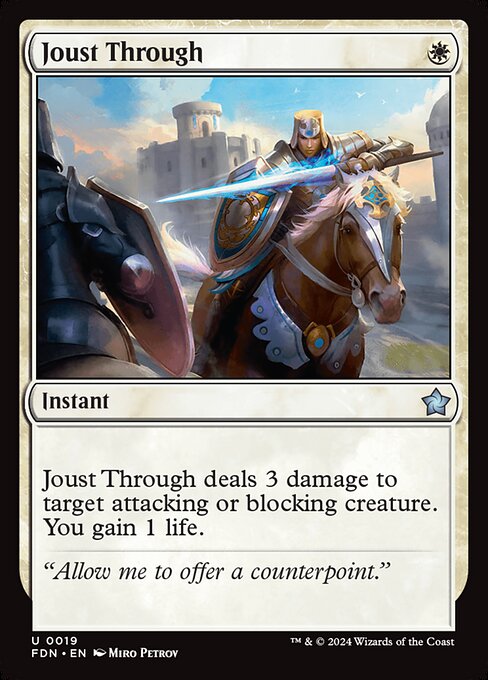 Foundations - 19 - Joust Through - Uncommon - W - Non-foil