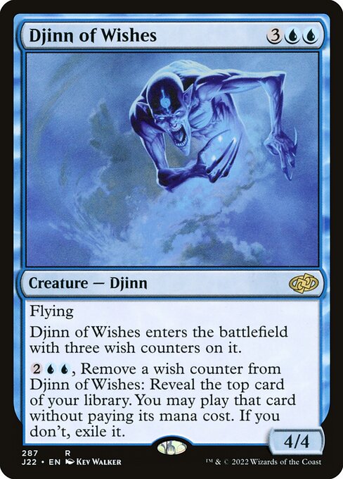 Jumpstart 2022 - 287 - Djinn of Wishes - Rare - U - Non-foil