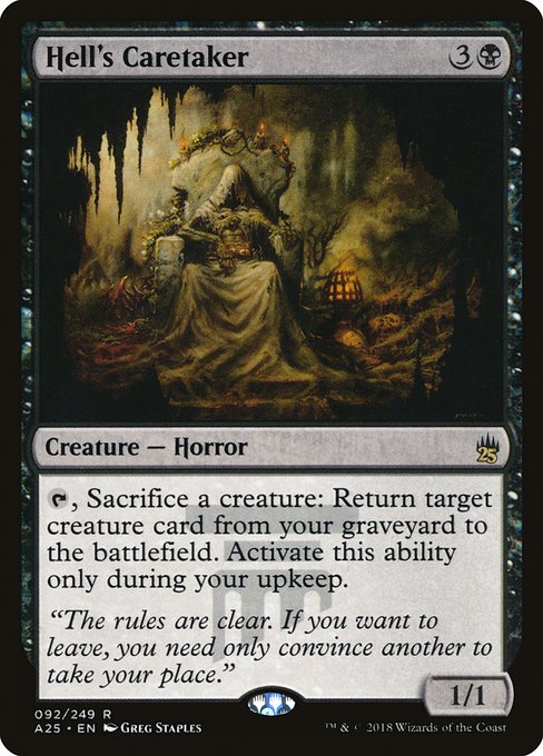 Masters 25 - 92 - Hell's Caretaker - Rare - B - Non-foil