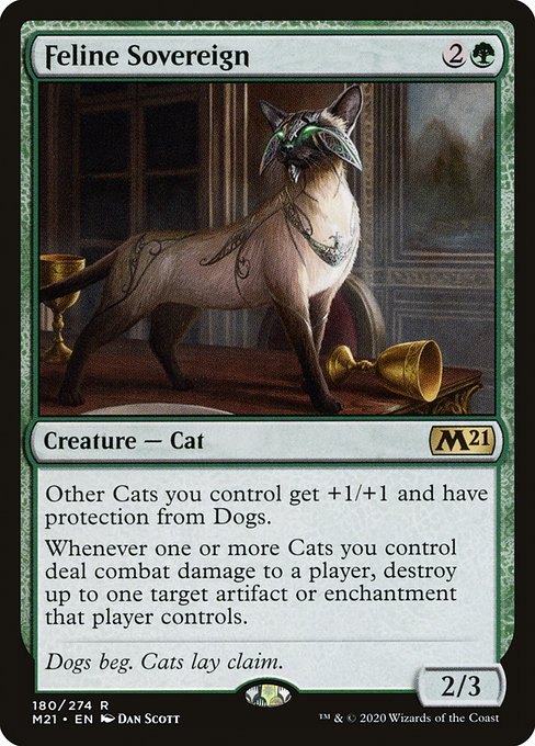 Core Set 2021 - 180 - Feline Sovereign - Rare - G - Non-foil