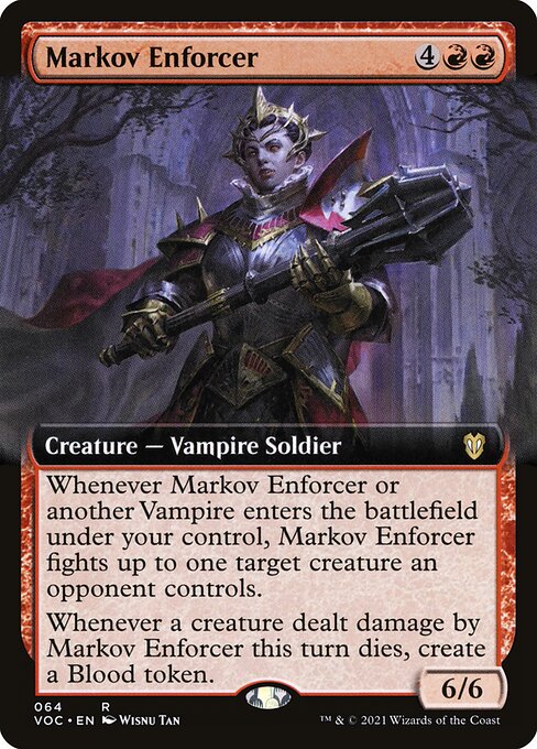 Crimson Vow Commander - 64 - Markov Enforcer - Rare - R - Non-foil