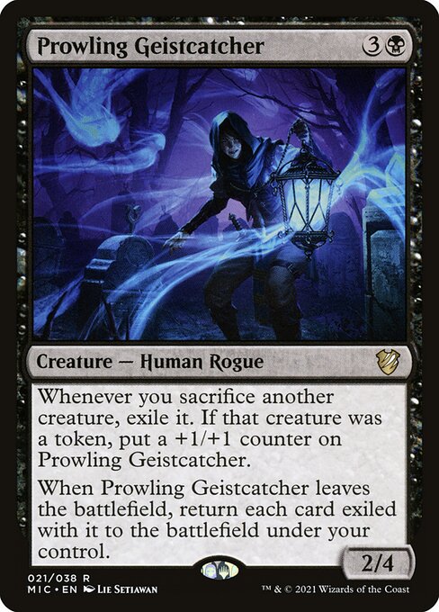 Midnight Hunt Commander - 21 - Prowling Geistcatcher - Rare - B - Non-foil
