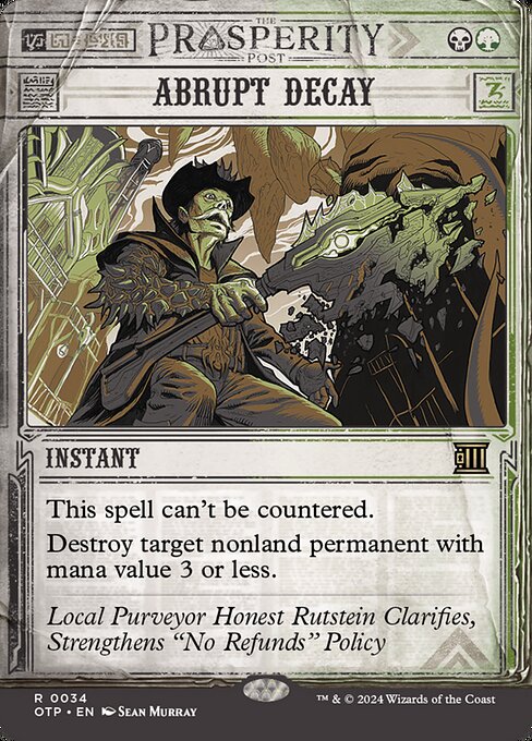 Breaking News - 34 - Abrupt Decay - Rare - BG - Non-foil