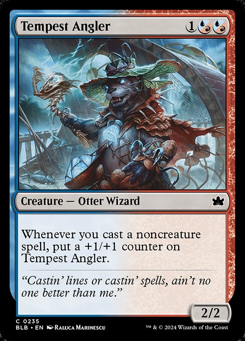 Bloomburrow - 235 - Tempest Angler - Common - UR - Foil