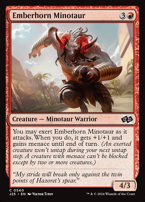 Foundations Jumpstart - 540 - Emberhorn Minotaur - Common - R - Non-foil