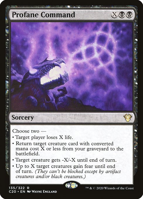 Commander 2020 - 135 - Profane Command - Rare - B - Non-foil