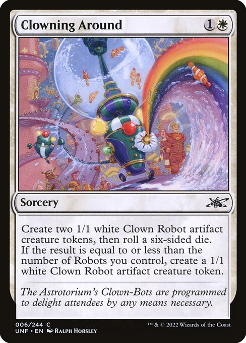 Unfinity - 6 - Clowning Around - Common - W - Foil