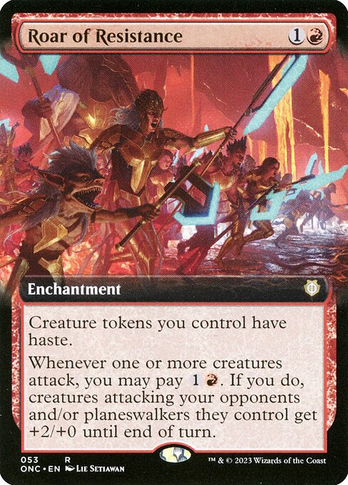 Phyrexia: All Will Be One Commander - 53 - Roar of Resistance - Rare - R - Non-foil