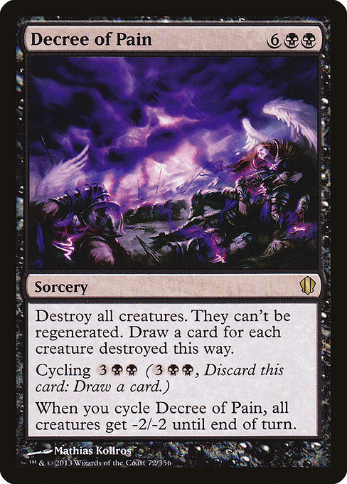 Commander 2013 - 72 - Decree of Pain - Rare - B - Non-foil