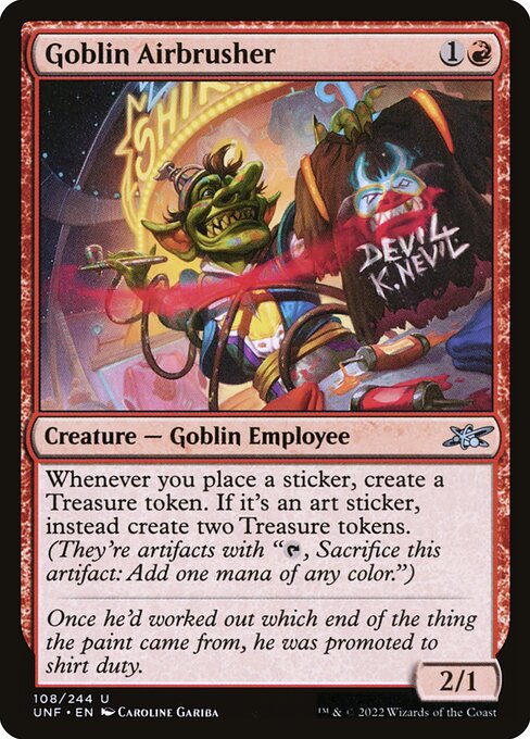 Unfinity - 108 - Goblin Airbrusher - Uncommon - R - Foil