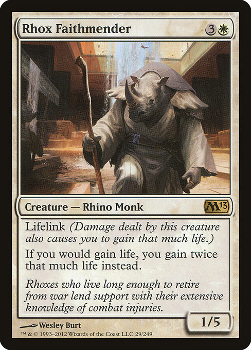 Magic 2013 - 29 - Rhox Faithmender - Rare - W - Non-foil