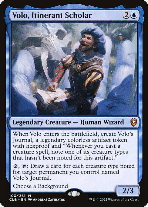 Commander Legends: Battle for Baldur's Gate - 103 - Volo, Itinerant Scholar - Mythic - U - Non-foil
