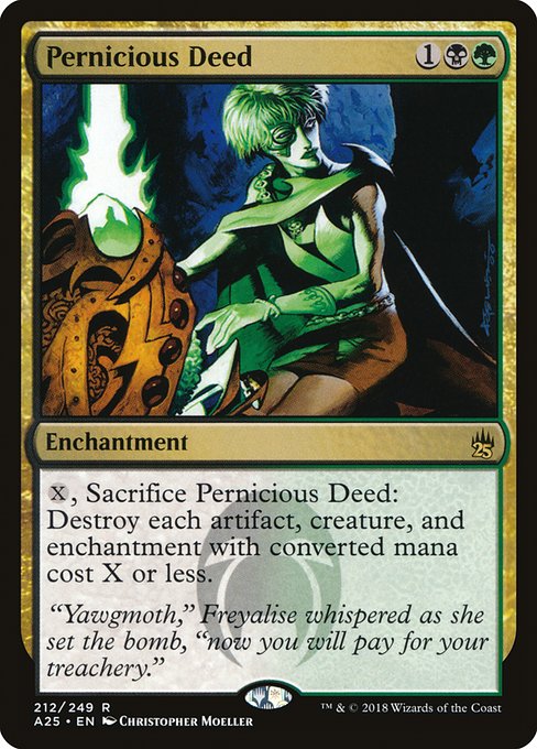 Masters 25 - 212 - Pernicious Deed - Rare - BG - Non-foil