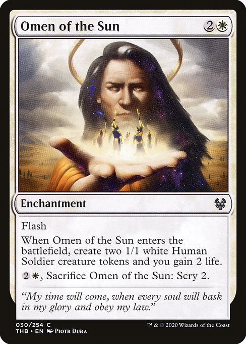 Theros Beyond Death - 30 - Omen of the Sun - Common - W - Non-foil
