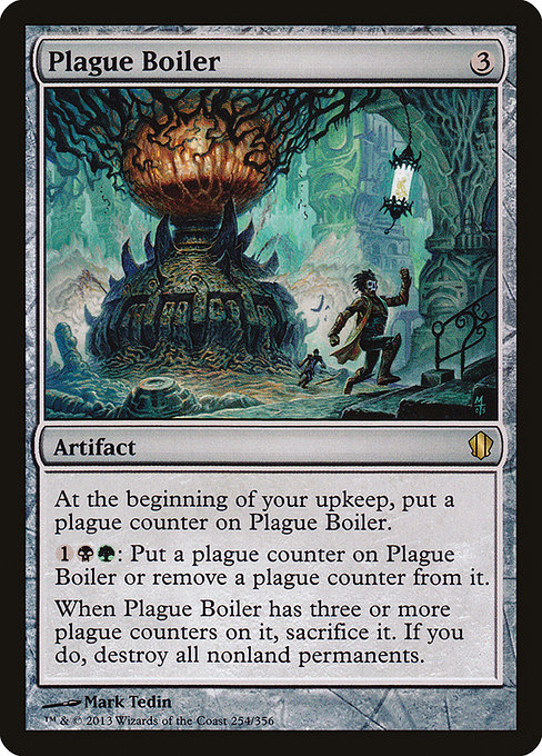 Commander 2013 - 254 - Plague Boiler - Rare - C - Non-foil