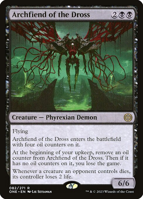 Phyrexia: All Will Be One - 82 - Archfiend of the Dross - Rare - B - Foil