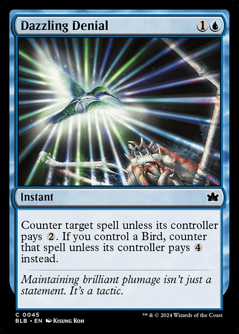 Bloomburrow - 45 - Dazzling Denial - Common - U - Foil