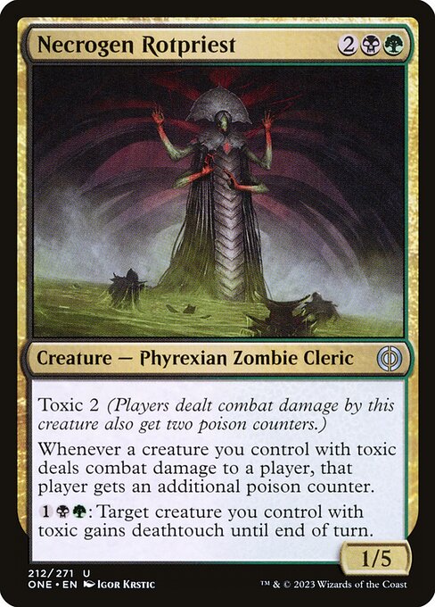 Phyrexia: All Will Be One - 212 - Necrogen Rotpriest - Uncommon - BG - Foil