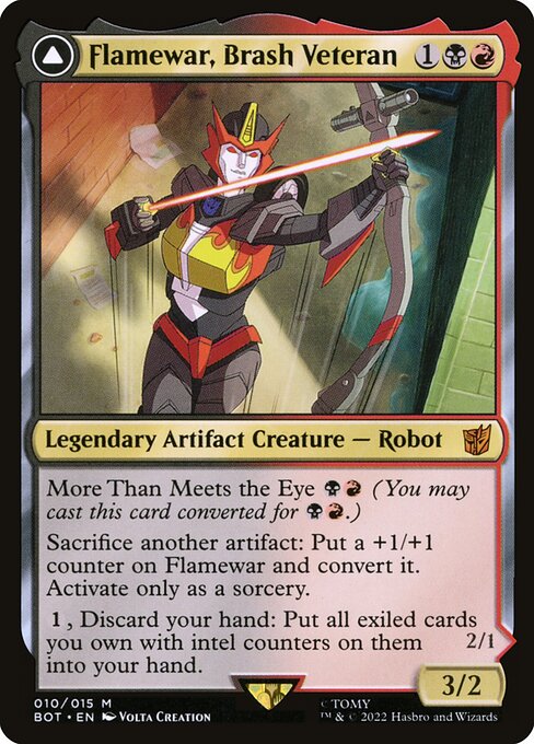 Transformers - 10 - Flamewar, Brash Veteran // Flamewar, Streetwise Operative - Mythic - C - Foil