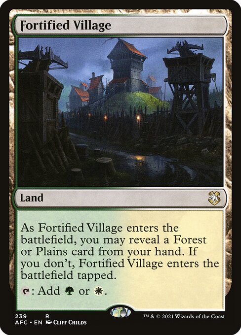Forgotten Realms Commander - 239 - Fortified Village - Rare - C - Non-foil