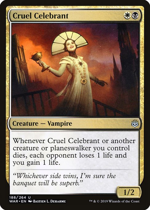 War of the Spark - 188 - Cruel Celebrant - Uncommon - WB - Non-foil