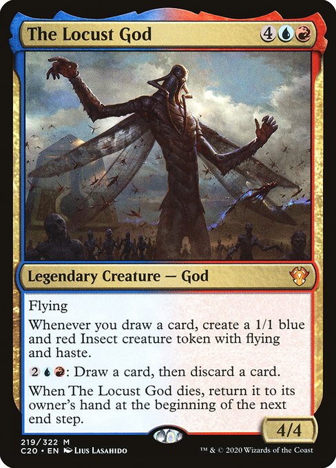 Commander 2020 - 219 - The Locust God - Mythic - UR - Non-foil