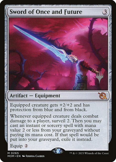 March of the Machine Promos - 265p - Sword of Once and Future - Mythic - C - Foil - Promo