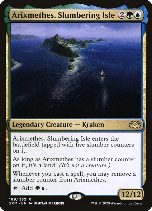 Double Masters - 189 - Arixmethes, Slumbering Isle - Rare - UG - Non-foil