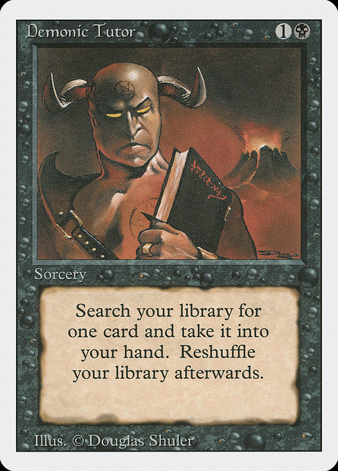 Revised Edition - 105 - Demonic Tutor - Uncommon - B - Non-foil