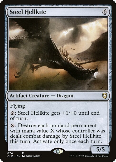 Commander Legends: Battle for Baldur's Gate - 874 - Steel Hellkite - Rare - C - Non-foil