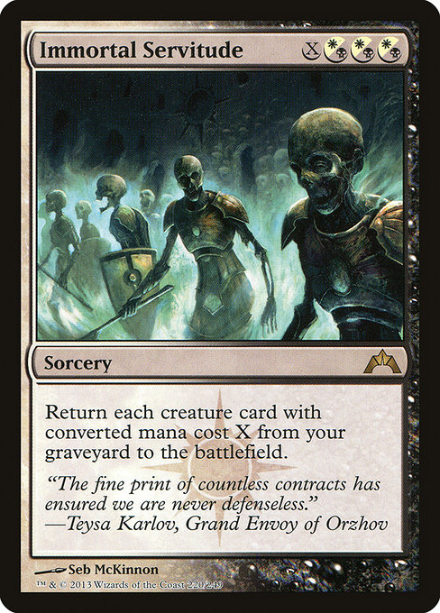 Gatecrash - 220 - Immortal Servitude - Rare - WB - Non-foil