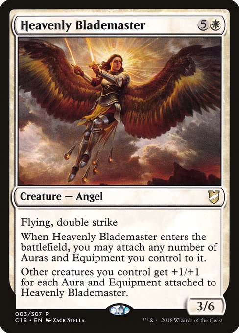 Commander 2018 - 3 - Heavenly Blademaster - Rare - W - Non-foil