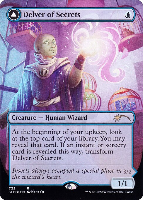 Secret Lair Drop - 722 - Delver of Secrets // Insectile Aberration - Rare - C - Foil - Promo