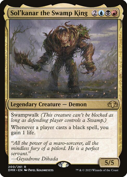 Dominaria Remastered - 200 - Sol'kanar the Swamp King - Rare - Multi - Non-foil