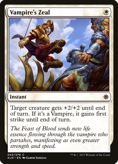 Ixalan - 43 - Vampire's Zeal - Common - W - Non-foil