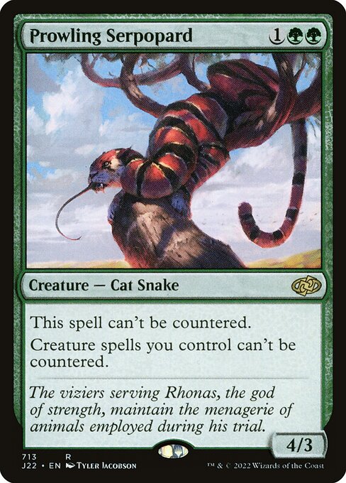 Jumpstart 2022 - 713 - Prowling Serpopard - Rare - G - Non-foil
