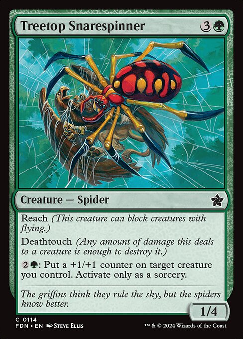 Foundations - 114 - Treetop Snarespinner - Common - G - Foil