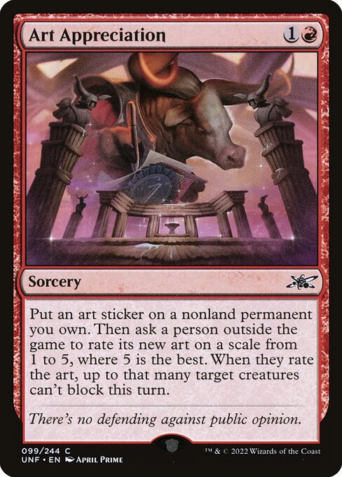 Unfinity - 99 - Art Appreciation - Common - R - Foil