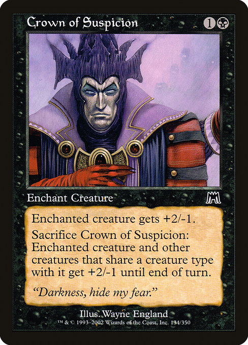 Onslaught - 134 - Crown of Suspicion - Common - B - Non-foil