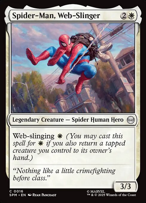 Marvel's Spider-Man - 16 - Spider-Man, Web-Slinger - Common - W - Non-foil